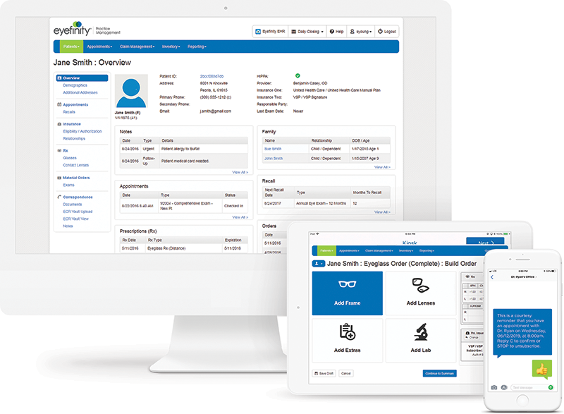 Eyefinity Practice Management desktop scheduler Eyefinity Practice Management desktop scheduler