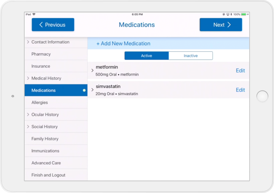 Eyefinity EHR - Medications Eyefinity EHR - Medications