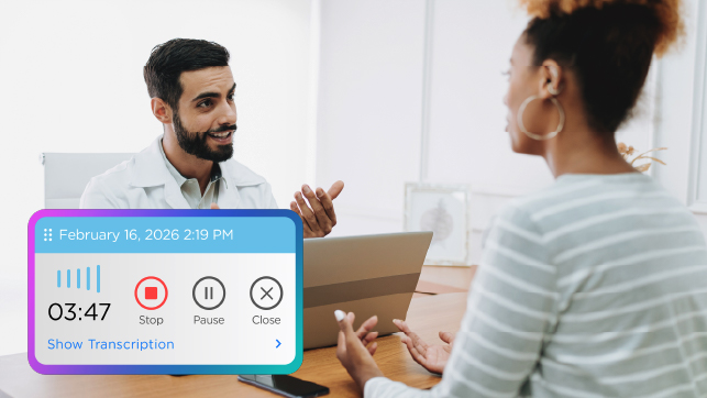 Doctor speaking to patient