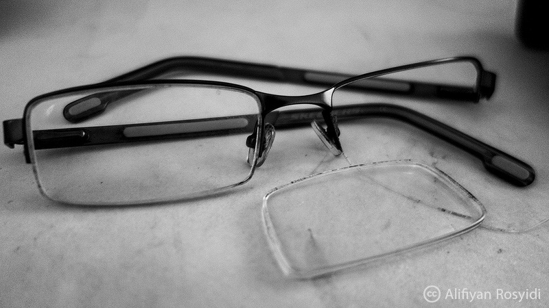 broken glasses
