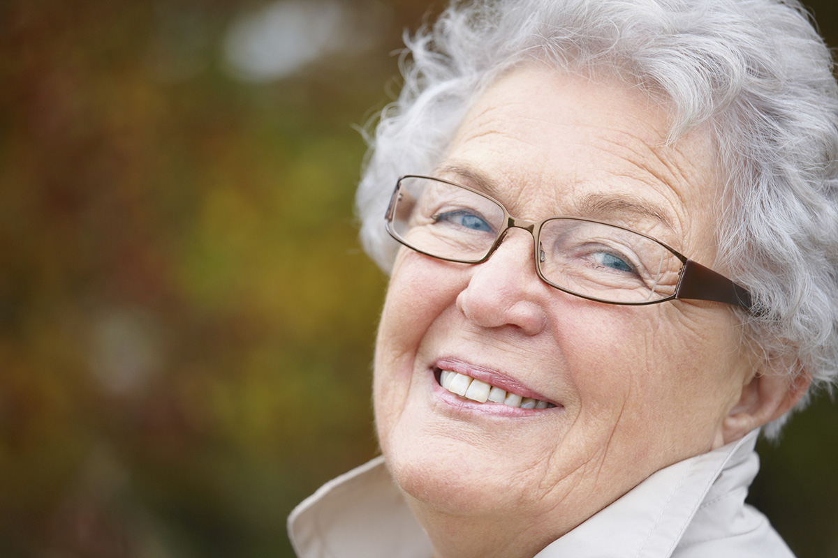 senior lady with glasses