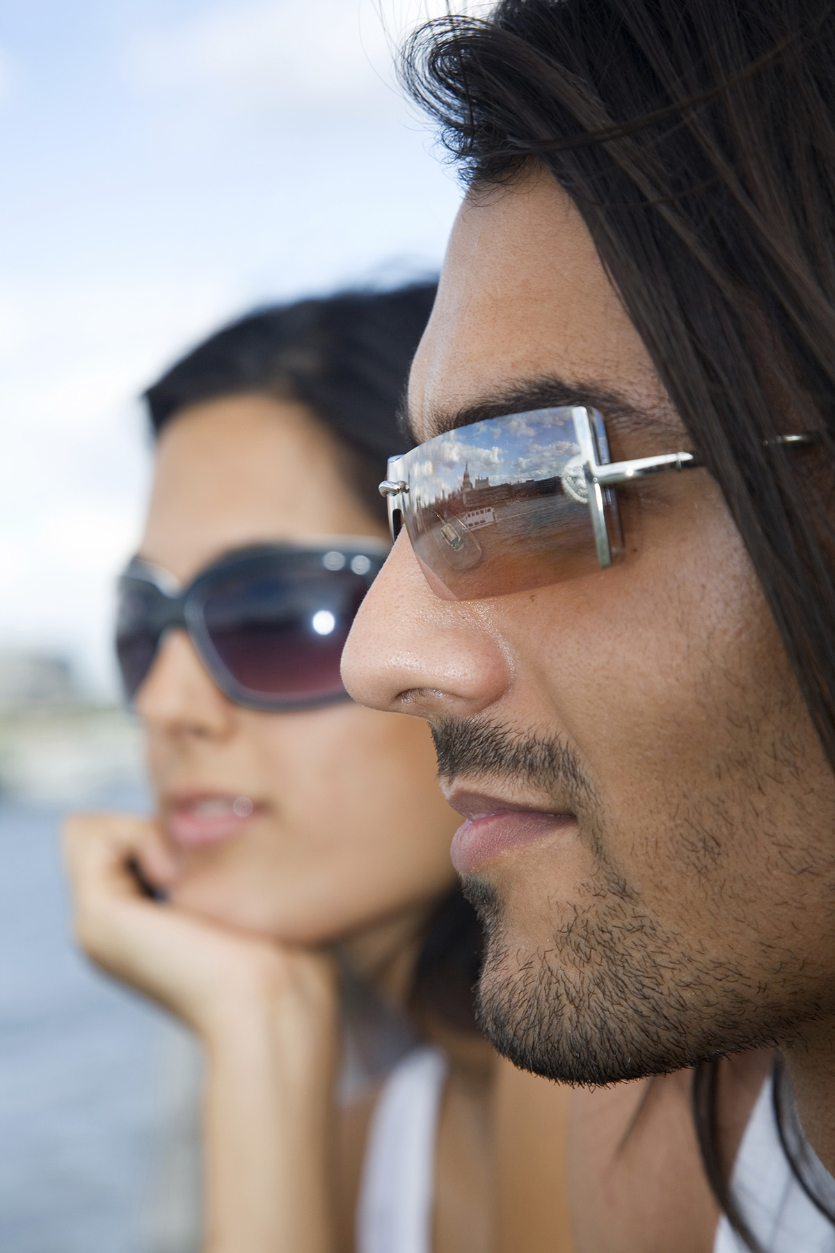 couple with sunglasses