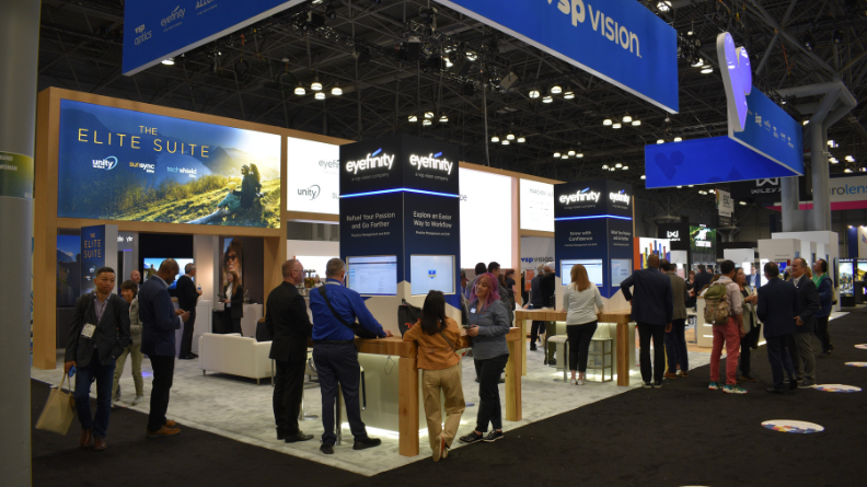 Eyefinity's booth at Vision Expo East 2024