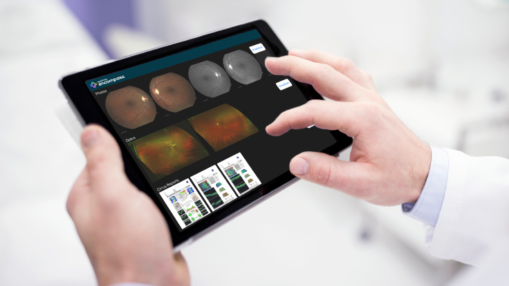 Provider using Eyefinity Encompass Image Management for Optometry