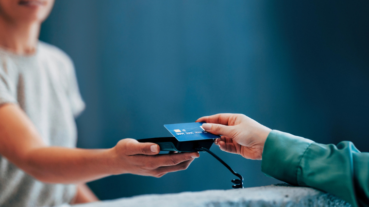 credit card and payment terminal