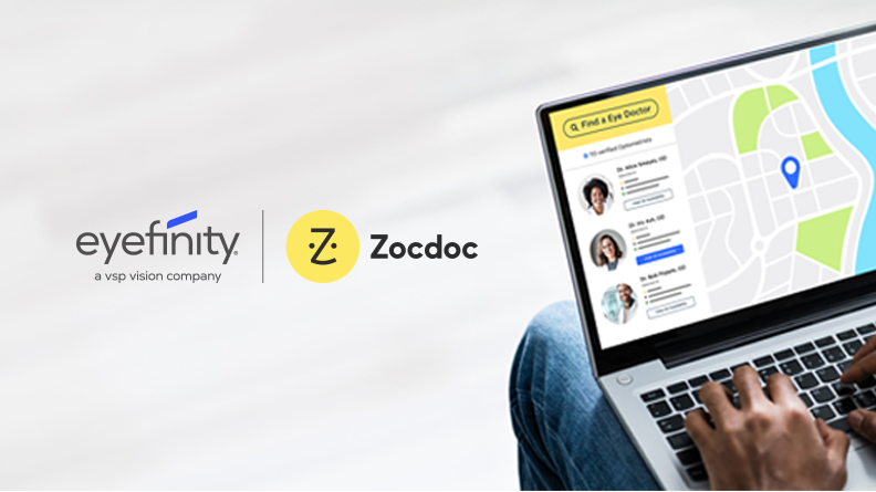 laptop with zocdoc site pulled up