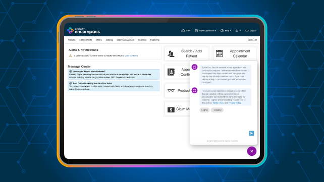 AI chat in Eyefinity Encompass