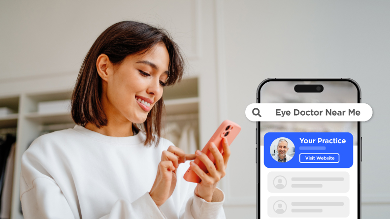 woman looking at her phone 